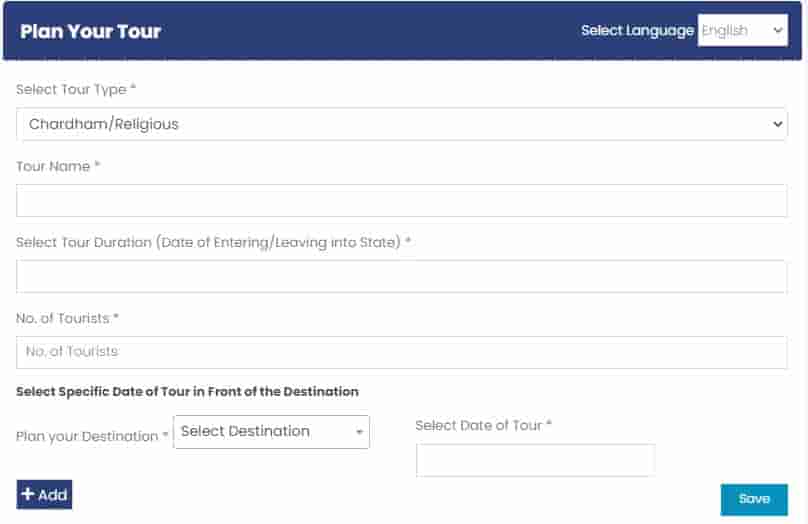uttarakhand tourism registration form